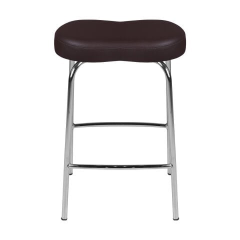 Long Uzun Kahverengi Deri Sandalye