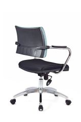 Sahra Mavi-Siyah Krom Ofis Koltuğu