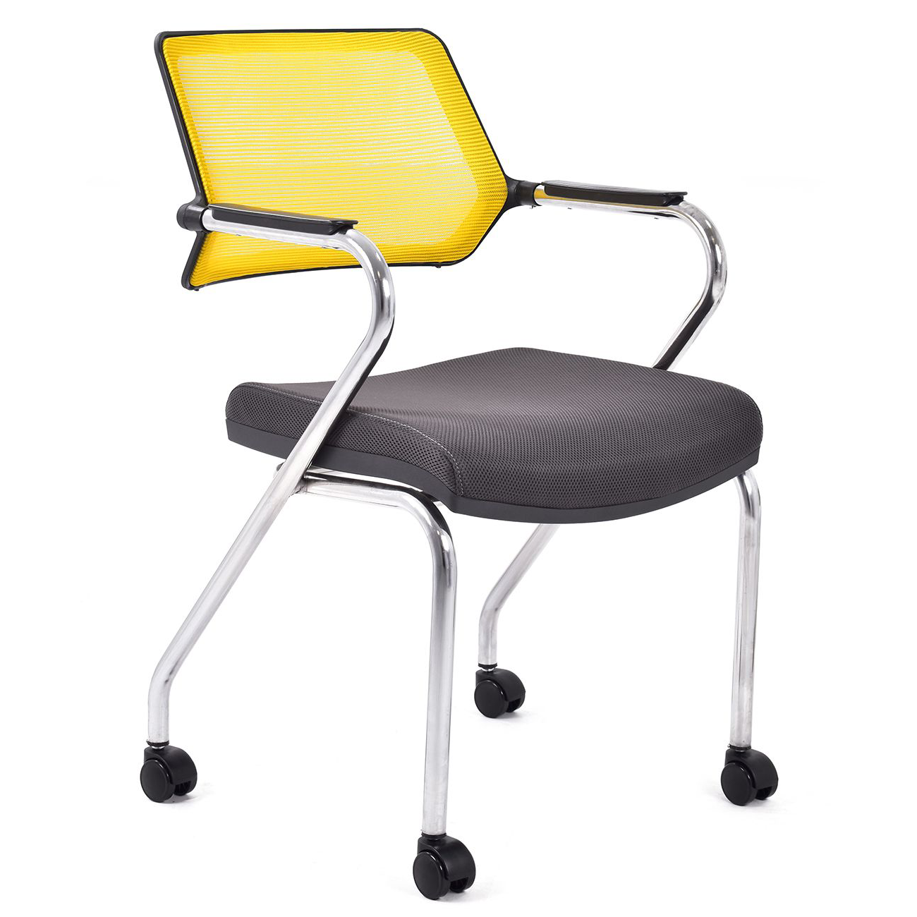 Rauna Sarı Fileli Tekerlekli Ofis Koltuğu