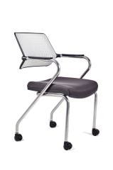 Carmel Gri Fileli Ofis Koltuğu