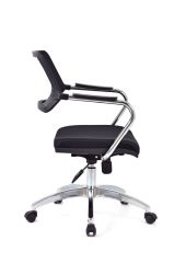 Carmel Siyah Fileli Krom Ofis Koltuğu