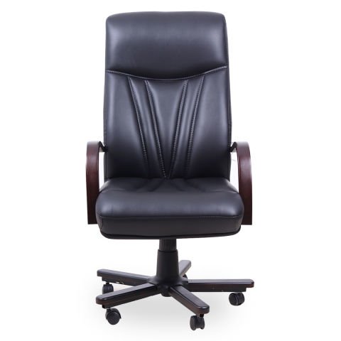 NoirBoss Ahşap Deri Yönetici Ve Ofis Koltuğu