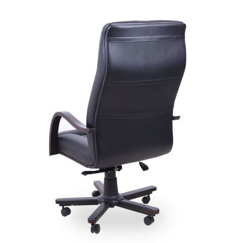 NoirBoss Ahşap Deri Yönetici Ve Ofis Koltuğu