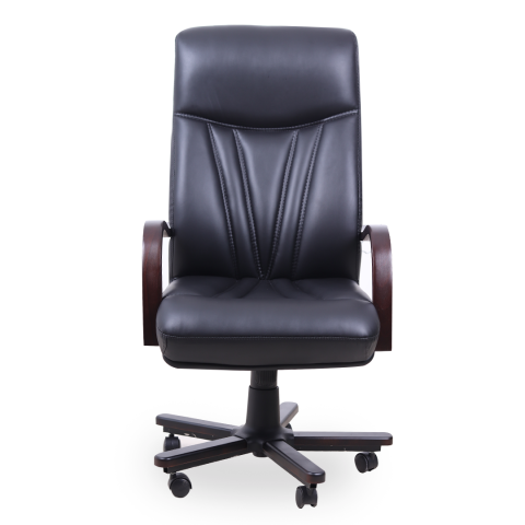 NoirBoss Ahşap Deri Yönetici Ve Ofis Koltuğu