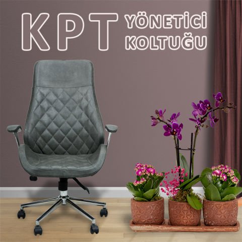 Kpt Deri Yeşil Makam Koltuğu