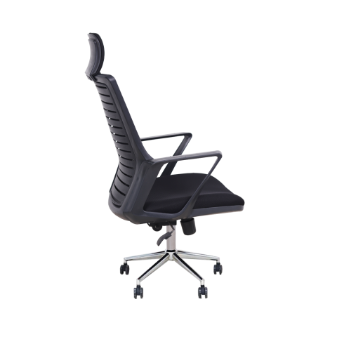 Ary Siyah Fileli Yönetici Koltuğu Krom Ayak