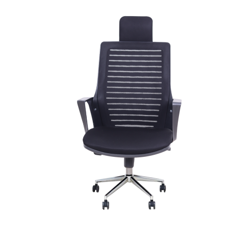 Ary Siyah Fileli Yönetici Koltuğu Krom Ayak