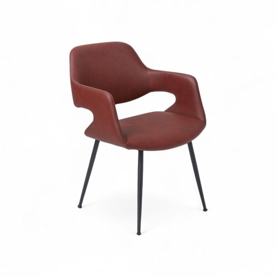 Seren Bordo Deri Misafir Koltuğu