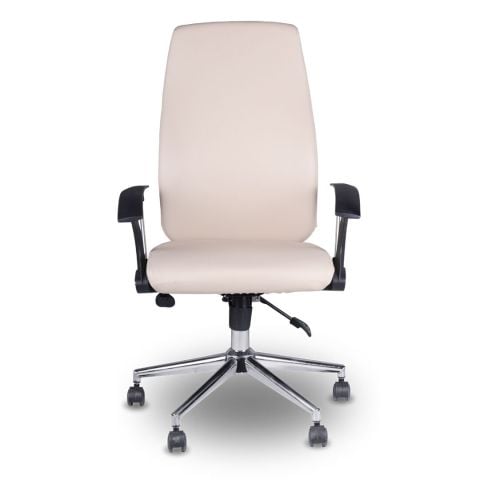 Kahel Krem Deri Çalışma Koltuğu Ofis Koltuğu - GARAJ