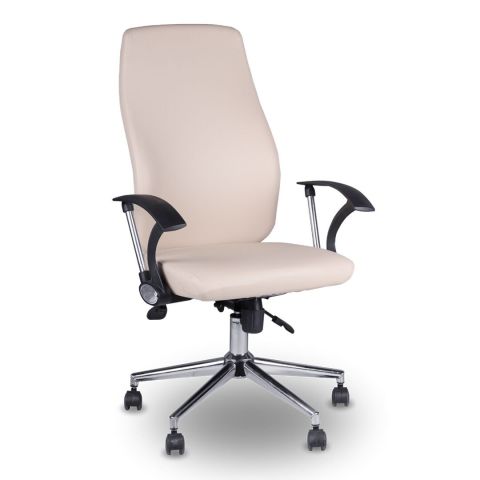 Kahel Krem Deri Çalışma Koltuğu Ofis Koltuğu - GARAJ