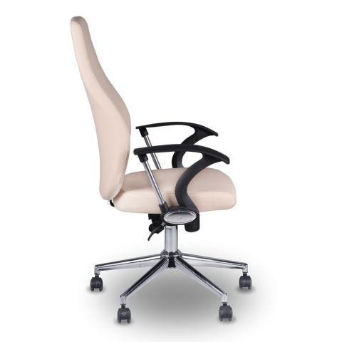 Kahel Krem Deri Çalışma Koltuğu Ofis Koltuğu - GARAJ