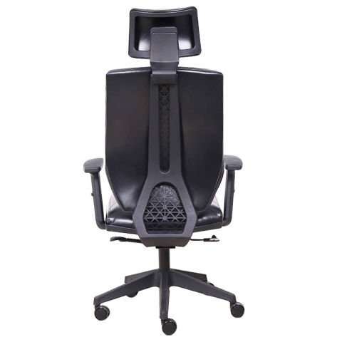 Fusion Siyah Deri Yönetici Koltuğu Konik Ayak