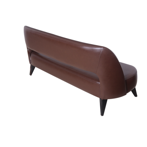 Forest Kahverengi Deri Üçlü Ofis Kanepesi