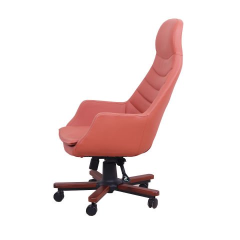 Breda Ahşap Taba Deri Makam Koltuğu