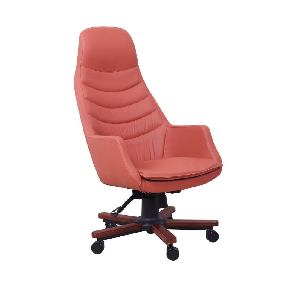 Breda Ahşap Taba Deri Makam Koltuğu