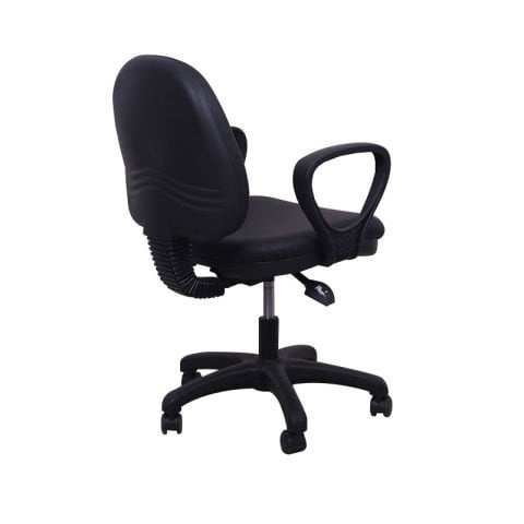 Worky Siyah Deri Ofis Çalışma Koltuğu