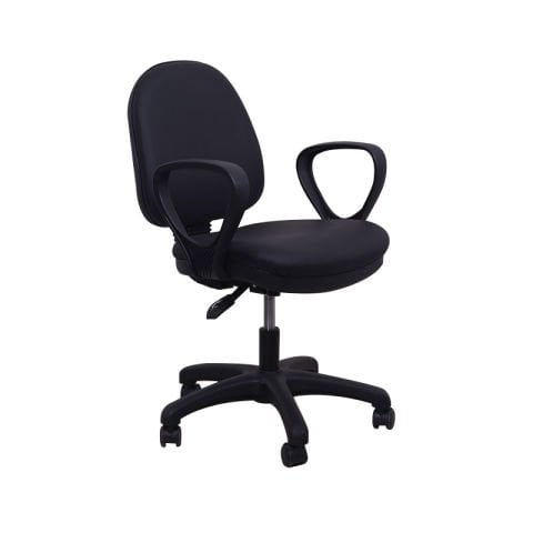 Worky Siyah Deri Ofis Çalışma Koltuğu