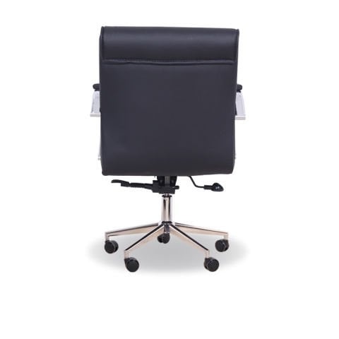 Anfibi Siyah Deri Ofis Çalışma Koltuğu