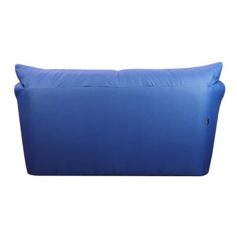 Roza Lacivert Deri İkili PS Cafe Koltuğu | Ofis Kanepesi