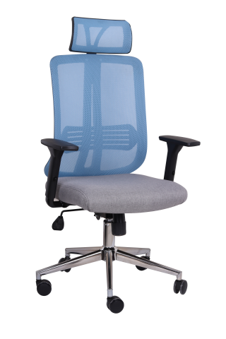 Paris Antrasit - Mavi Fileli Yönetici Koltuğu