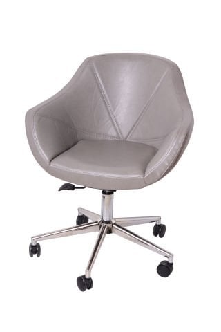 Wag Antrasit Deri Çalışma Koltuğu