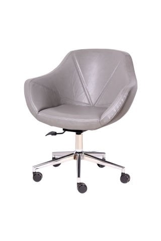 Wag Antrasit Deri Çalışma Koltuğu