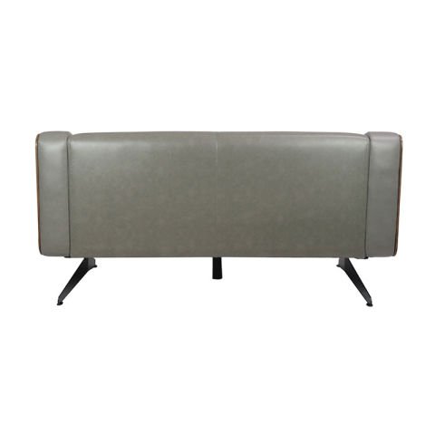 Sparrow Gri Deri Üçlü Ofis Kanepesi