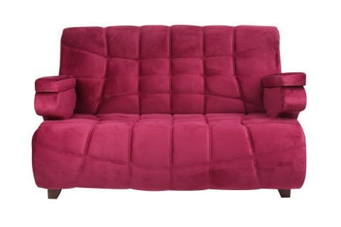 Jaguar Kırmızı Kumaş İkili Ofis Kanepesi