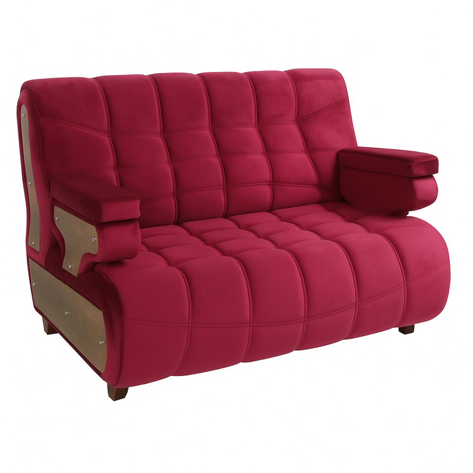 Jaguar Kırmızı Kumaş İkili Ofis Kanepesi