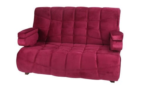 Jaguar Kırmızı Kumaş İkili Ofis Kanepesi