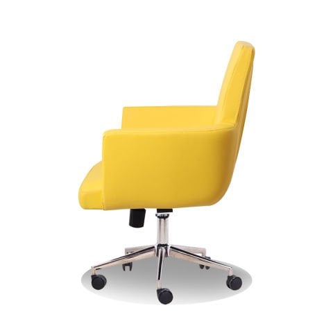 Mange Sarı Deri Çalışma Koltuğu