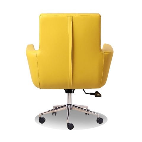Mange Sarı Deri Çalışma Koltuğu