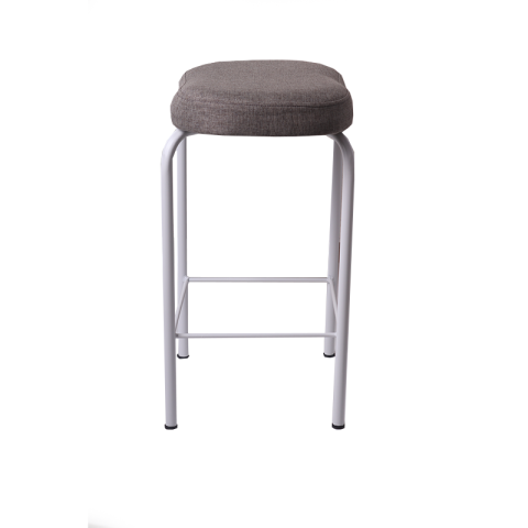 Long Uzun Kahverengi Deri Bar Sandalye