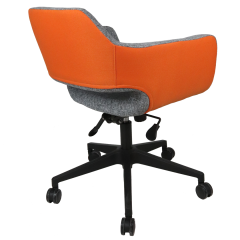 Bergere Turuncu & Gri Keten Çalışma Koltuğu