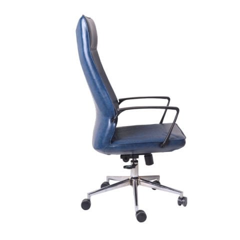 T-001 Mavi Deri Yönetici Koltuğu