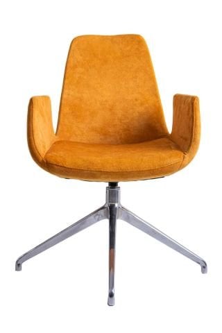 Sote Turuncu Süet Deri Bekleme Koltuğu